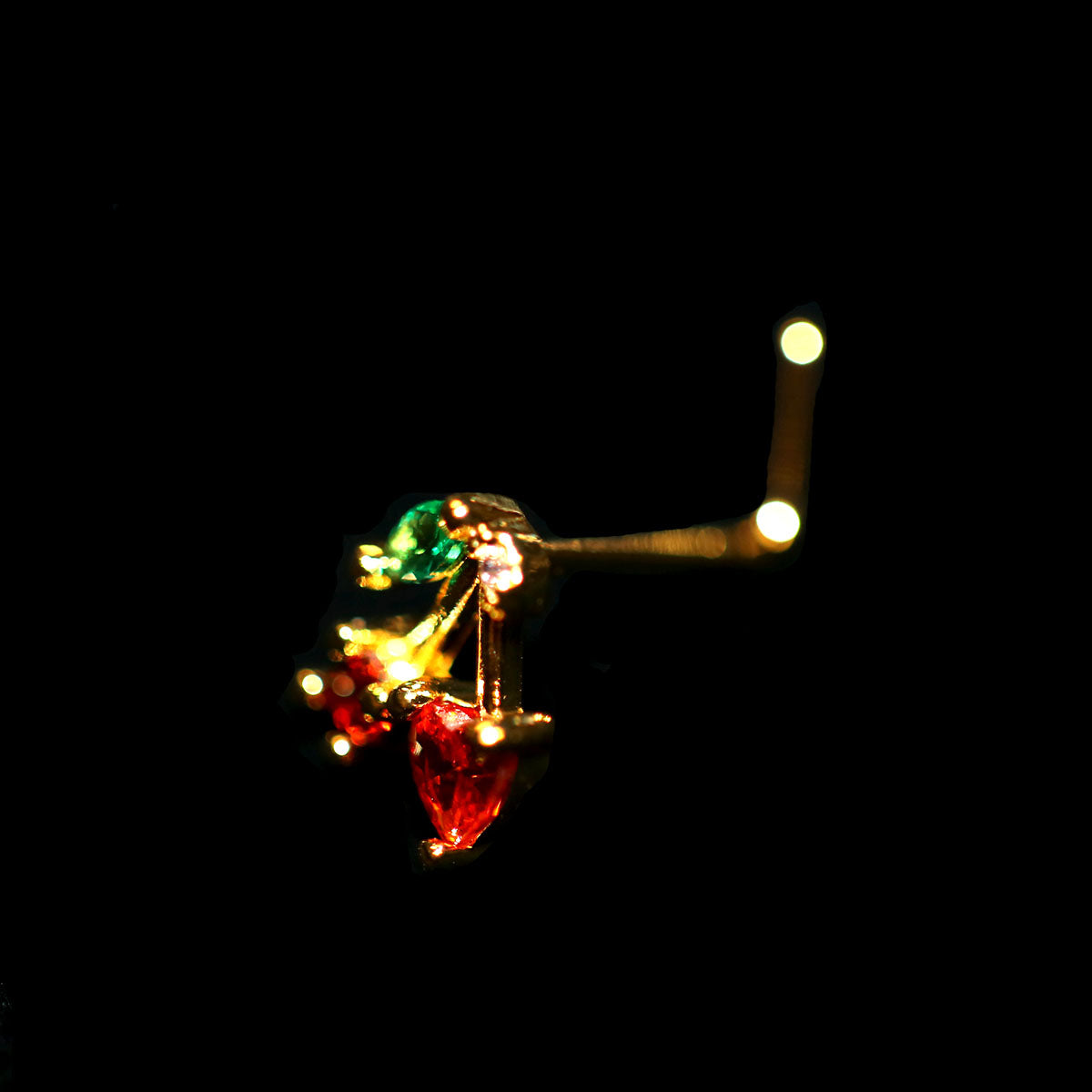 CZ CHERRY NOSE STUD