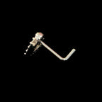 CZ PAVED HEART NOSE STUD