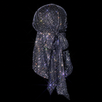 BLACK + CLEAR CRYSTALLIZED UNISEX DURAG