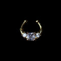 CZ FACET FAUX SEPTUM NOSE RING