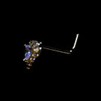 CZ CUSHION HEART NOSE STUD
