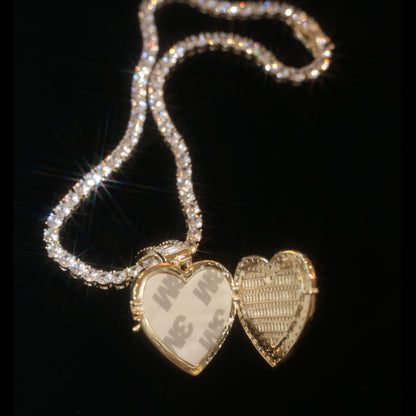FOREVER HEART TENNIS LOCKET