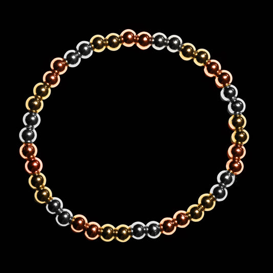 TRI-COLOR BEADED BRACELET