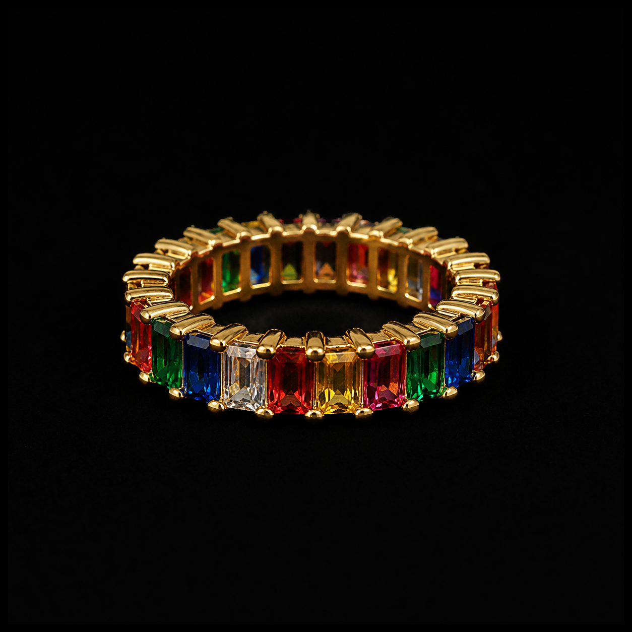 RAINBOW BAGUETTE RING