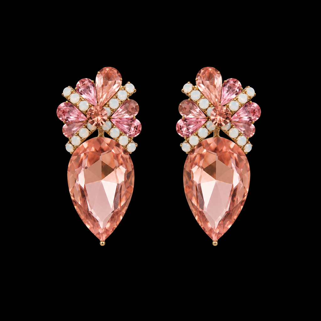 Salmon Clip-On Earrings