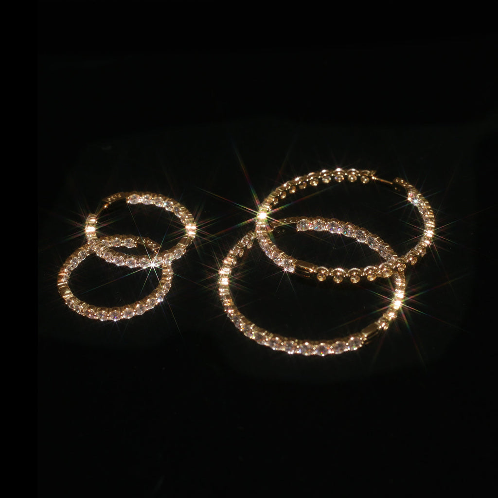 CZ EMBELLISHED HOOPS