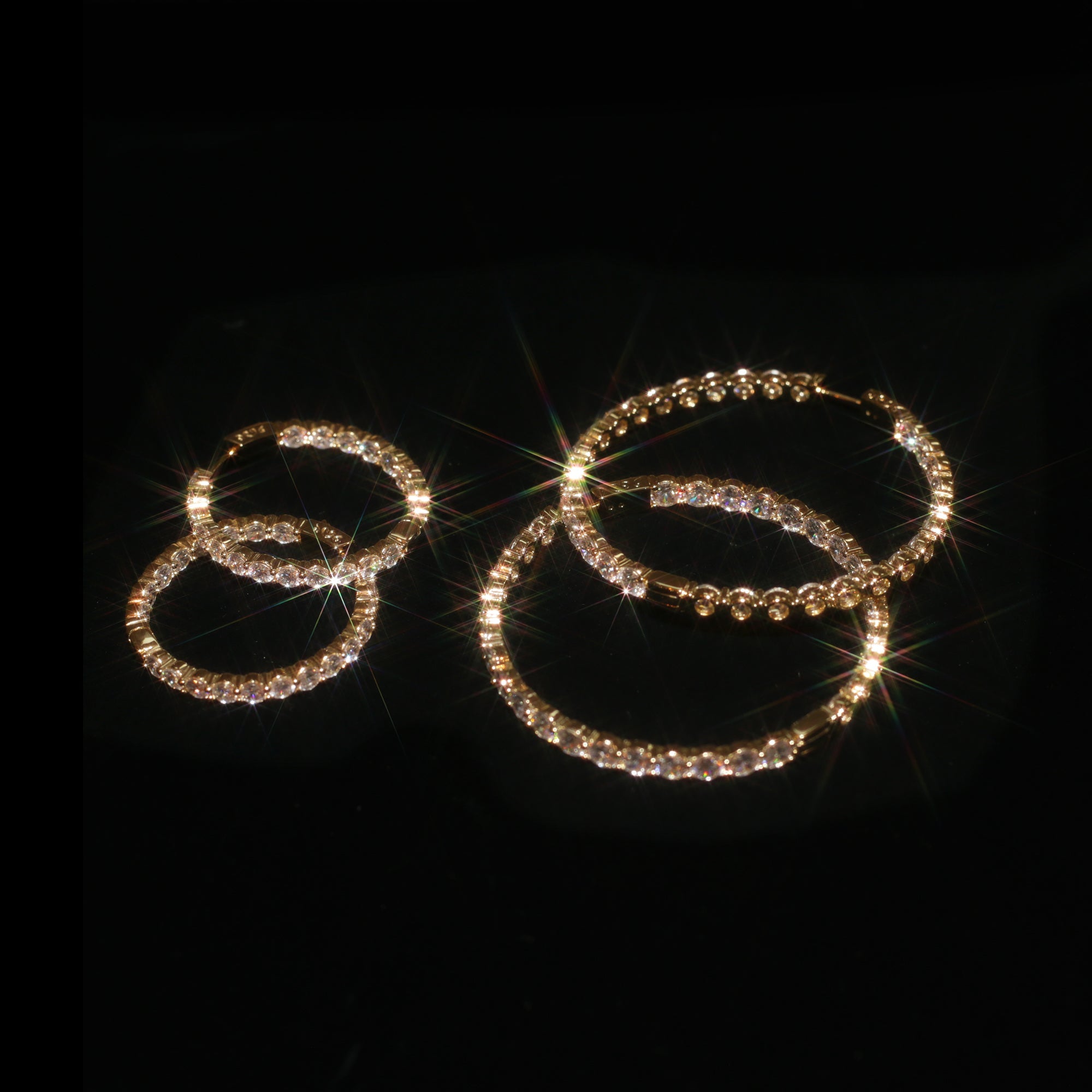 CZ EMBELLISHED HOOPS