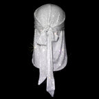 WHITE + CLEAR CRYSTALLIZED UNISEX DURAG