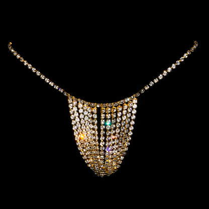 OVERSIZED CRYSTAL THONG